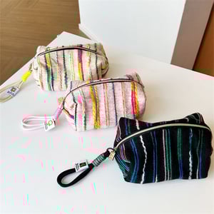 1 Piece Rainbow Stripes Color  Blocking Women's Makeup Bags h5 Picture2