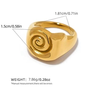 1 Piece Simple  Retro Animal Stainless Steel  Gold Color  Women's Statement Rings h5