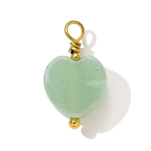 1 Piece Classic Irregular Shape Heart Natural Stones Gold Color Women's Pendants h5