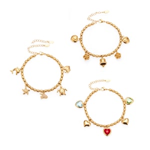 1 Piece Luxurious Heart Stainless Steel Gold Color Zircon Women's Charm Bracelets h5 Picture8