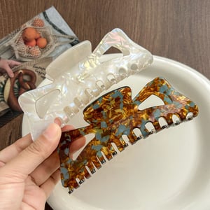 1 Piece  Cute Mixed Color Gradient Color Acetate Women's Hair Claws h5 Picture4