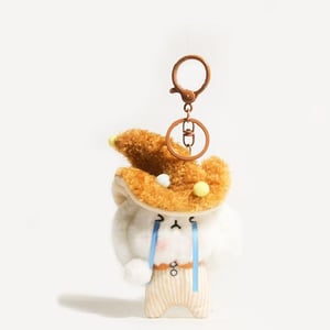 1 pieza de adornos para bolso de mujer de fibra de poliéster con diseño de conejo h5 Imagen2