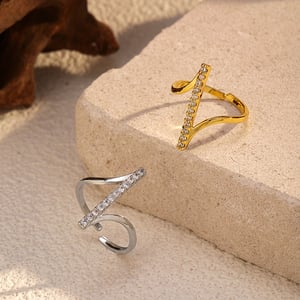 1 Piece Irregular Shape Stainless Steel Gold Color Minimalist Ring h5 Picture2