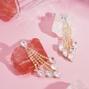 1 Pair Festive Series Tassel Copper Drop Earrings h5 Picture3