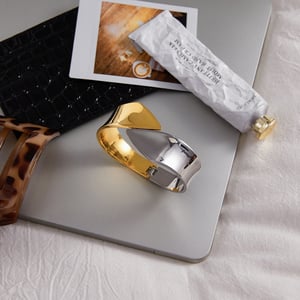 1 Piece Mixed Gold&Silver Colors Stainless Steel Women's Bangles h5 Picture5