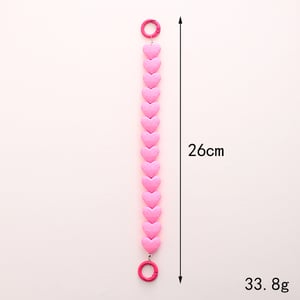 1 Piece Sweet Acrylic Heart Phone Chain h5 Picture4