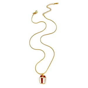 1 Piece Christmas Stainless Steel Gold Color Pendant Necklace h5 