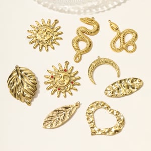 1 Piece Classic Sun Stainless Steel Gold Color Women's Pendants h5 Picture4