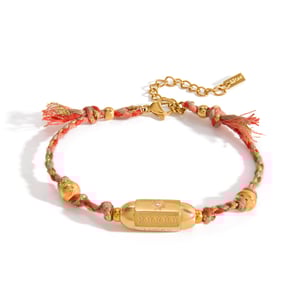 1 PieceRetro Letter Stainless Steel Gold Color Women's Charm Bracelets h5