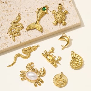 1 Piece Classic Animal Stainless Steel Gold Color Women's Pendants h5 Picture3