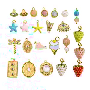 1 Piece 3D Strawberries Starfish  Stainless Steel   Gold Color  Women's Pendants h5 Picture5