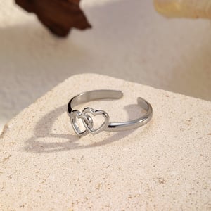 1 Piece Heart Stainless Steel Minimalist Ring h5 Picture2