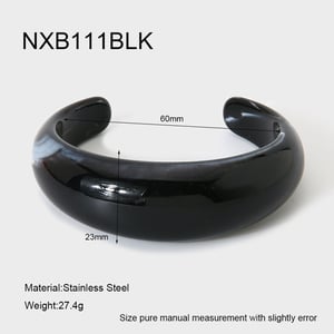 1 Stück Simple Series Retro Farbverlauf Harz Damen Manschettenarmbänder h5 