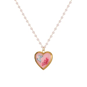 1 Piece  Sweet Flower Heart Stainless Steel   Gold Color  Women's Pendant Necklaces h5 Picture5