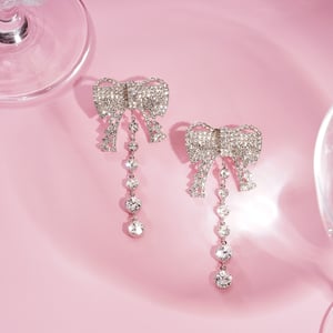 1 Pair Festive Series Bow Knot Alloy Drop Earrings h5 Picture3