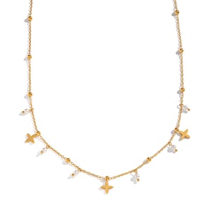 1 Piece Elegant Cross Stainless Steel Gold Color Pendant Necklace h5 Picture5