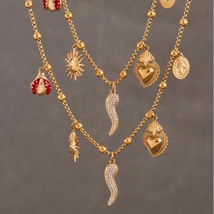 1 Piece Luxurious Pepper Stainless Steel Gold Color Women's Pendant Necklaces h5 Picture5