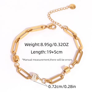 1 Piece  Daily Irregular Shape Stainless Steel Women's  Chain Bracelets h5 Picture2