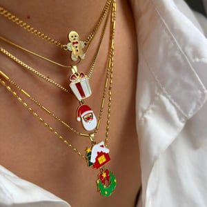 1 Piece Christmas Stainless Steel Gold Color Pendant Necklace h5 Picture3