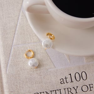 1 Pair Gorgeous Beads Stainless Steel Gold Color Women's Drop Earrings h5 Picture7