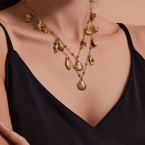 Lustrous Cross Stainless Steel Gold Color Women's Jewelry Sets h5 Picture2