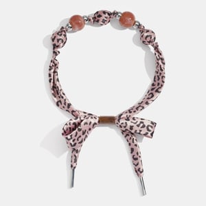 1 Piece Retro Leopard Print Fabric Scarf Necklace h5