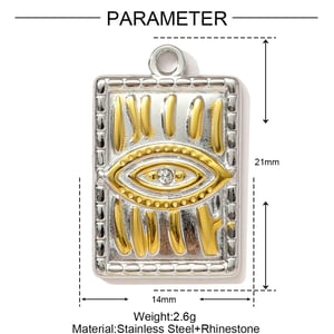 1 Piece Simple Mixed Gold Color And Silver Colors Stainless Steel Women's Pendants h5