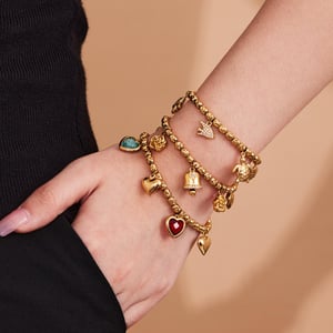 1 Piece Luxurious Heart Stainless Steel Gold Color Zircon Women's Charm Bracelets h5 Picture2