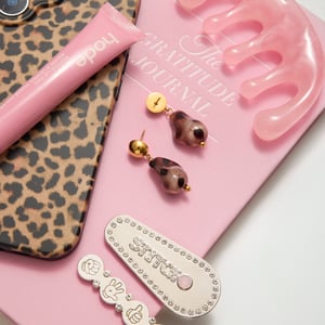 1 Pair Designable Leopard Print Stainless Steel Gold Color Women's Drop Earrings h5 Picture5