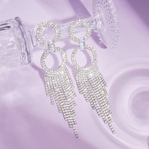 1 Pair Festive Series Tassel Circle Dangle Earrings h5 Picture2