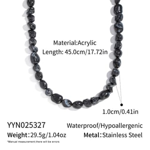 Irregular Shape Resin Beads Starfish Pendant Necklace Set h5