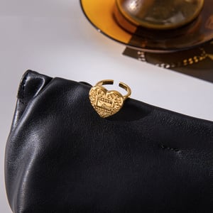 Designable Heart Stainless Steel Gold Color Women's Jewelry Sets h5 Picture4