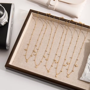 1 Piece Sophisticated Cross Stainless Steel Gold Color Zircon Women's Pendant Necklaces h5 Picture4