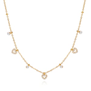 1 Piece Sophisticated Cross Stainless Steel Gold Color Zircon Women's Pendant Necklaces h5