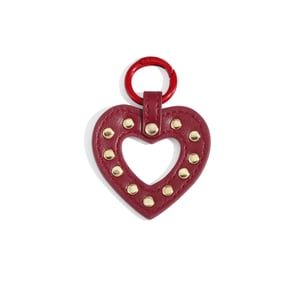1 Piece Classic Series Vintage Punk Heart PU Women's Bag Charms h5