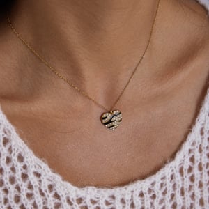 1 Piece Stylish Heart Stainless Steel Gold Color Women's Pendant Necklaces h5 Picture4