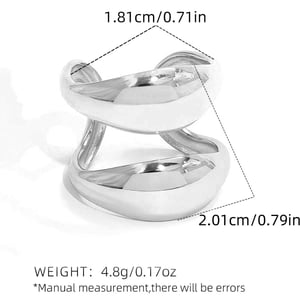 1 Piece Simple Simple Irregular Shape Stainless Steel  Gold Color Women's Statement Rings h5