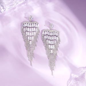 1 Pair Festive Series Tassel Copper Dangle Earrings h5 Picture2