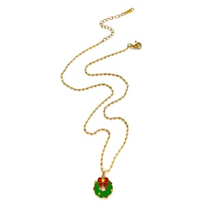 1 Piece Christmas Stainless Steel Gold Color Pendant Necklace h5 Picture6