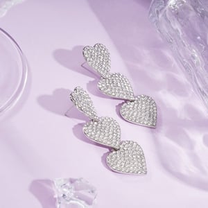 1 Pair Festive Series Heart Alloy Dangle Earrings h5 Picture4
