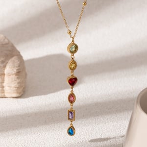 1 Piece Simple Stainless Steel Zircon Pendant Necklace h5 Picture3