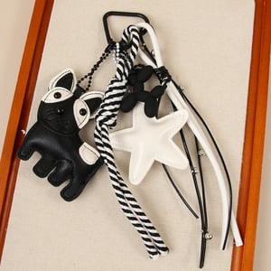 1 Piece Cute French Bulldog Puppy  PU Women's Bag Charms h5 Picture3