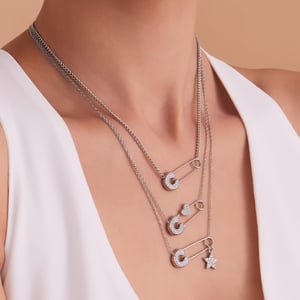 Daily Paper Clip Stainless Steel Gold Color Women's Pendant Necklaces h5 Picture2
