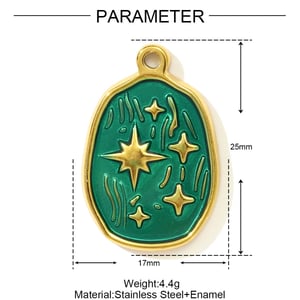 1 Piece Natural Plant Stainless Steel Gold Color Women's Pendants h5 Picture2