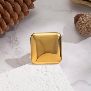 Solid Color Stainless Steel  Gold Color Earrings Set h5 Picture5