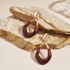 1 Pair Irregular Shape Resin Drop Earrings h5 Picture5