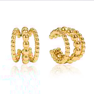 1 Piece Minimalist Circle Stainless Steel Gold Color Women's Ear Cuffs h5