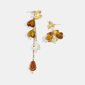 1 Pair Retro Flower Heart Dangle Earrings h5