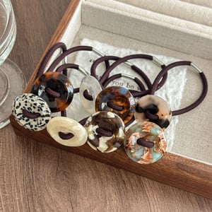 1 Piece Simple  Casual Leopard Print Circle Gradient Color Stainless Steel Women's Hair Ties h5 Picture2