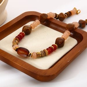 1 Stück Daily Beads Acryl Goldfarbene Perlenketten für Damen h5 Bild5
